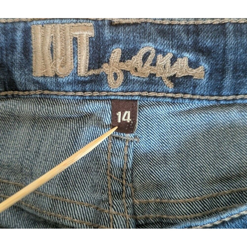 KUT from the Kloth Catherine Boyfriend Jeans Blue Wash Size 14 Cut# 73827 - Picture 4 of 15